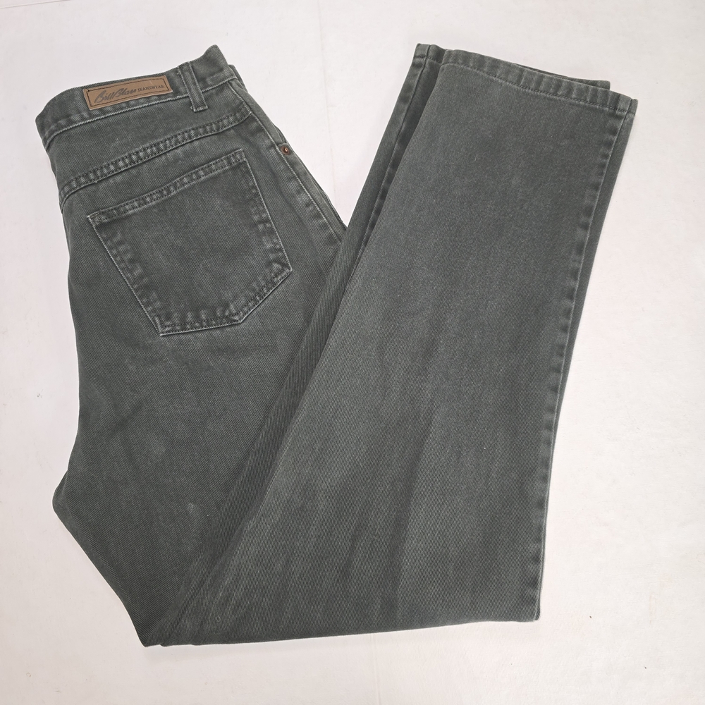 Bill Blass Women's Army Green Straight Leg Jeans. Size 14